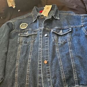 Arabic Written Srykish Denim Jacket